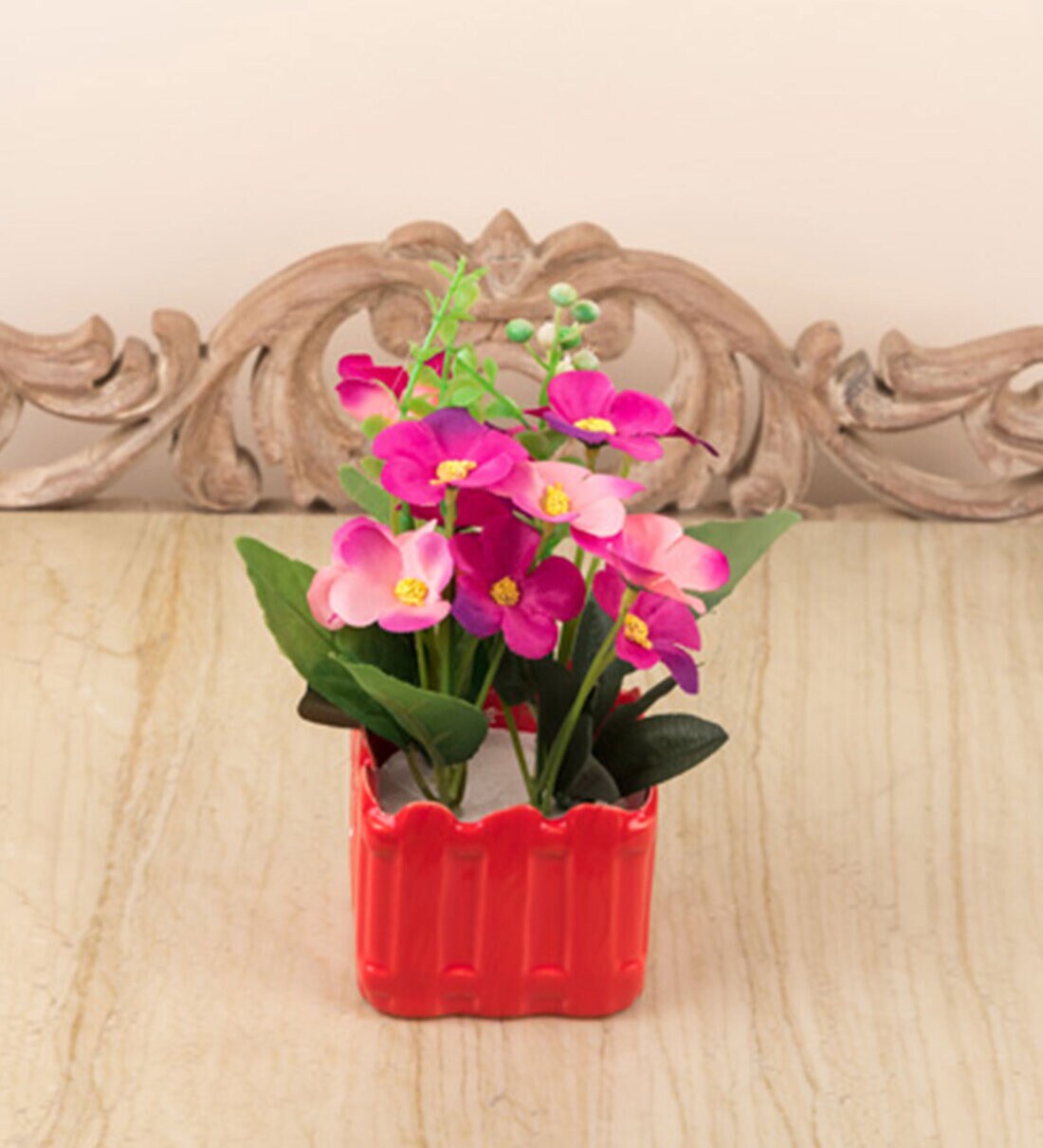 Buy Red Ceramic Cute Artificial Flowers Online Artificial Flowers