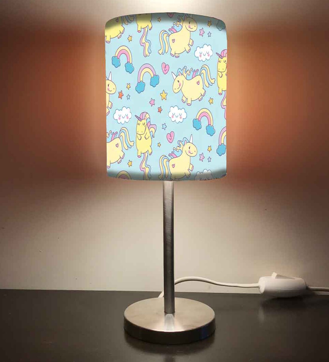 Buy Cute Unicorn Designer Table Lamp Night Lamp in Multicolour by