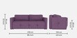 Cubicon  Fabric Sofa Cum Bed In Purple Colour