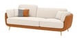 Curve Contemporary Silhouette 3 Seater sofa Set In White Colour