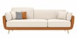 Curve Contemporary Silhouette 3 Seater sofa Set In White Colour
