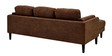 Creata Fabric Rhs 4 Seater Sectional Sofa In Coffee Brown Colour