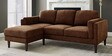 Creata Fabric Rhs 4 Seater Sectional Sofa In Coffee Brown Colour