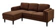 Creata Fabric Rhs 4 Seater Sectional Sofa In Coffee Brown Colour