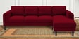 Creata Fabric Lhs 6 Seater Sectional Sofa In Blood Maroon Colour