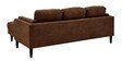 Creata Fabric Lhs 4 Seater Sectional Sofa In Coffee Brown Colour