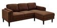 Creata Fabric Lhs 4 Seater Sectional Sofa In Coffee Brown Colour