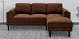 Creata Fabric Lhs 4 Seater Sectional Sofa In Coffee Brown Colour