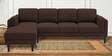 Creata Fabric RHS Sectional Sofa ( 3+ Lounger) in Coffee Brown Colour