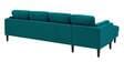 Creata Fabric Rhs 6 Seater Sectional Sofa In Sea Green Colour