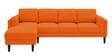 Creata Fabric Rhs 6 Seater Sectional Sofa In Vivid Orange Colour