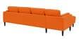 Creata Fabric Rhs 6 Seater Sectional Sofa In Vivid Orange Colour