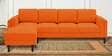Creata Fabric Rhs 6 Seater Sectional Sofa In Vivid Orange Colour