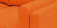 Creata Fabric Rhs 6 Seater Sectional Sofa In Vivid Orange Colour