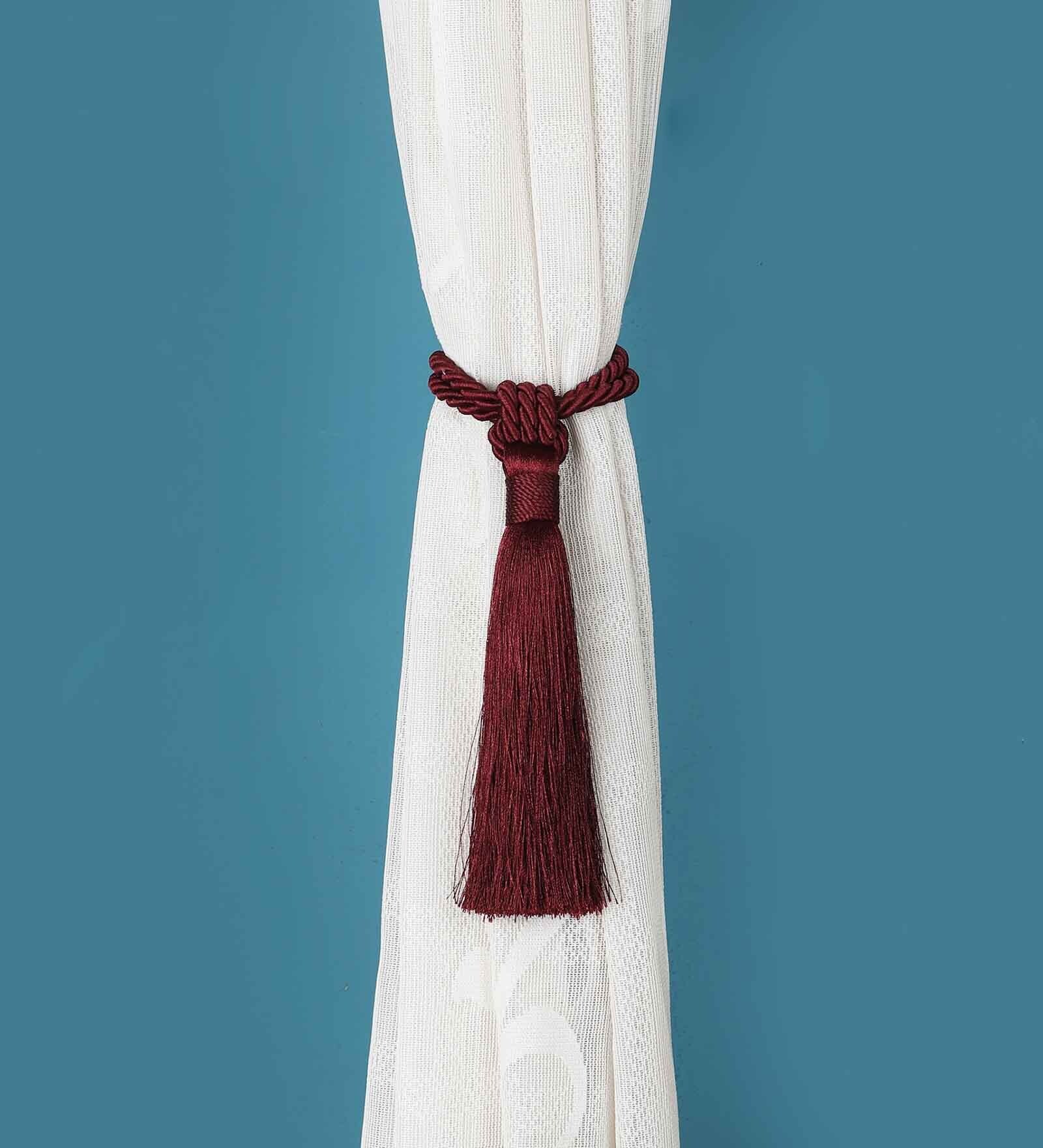 Maroon Tassel Rope Tie Back (Pack of 2)