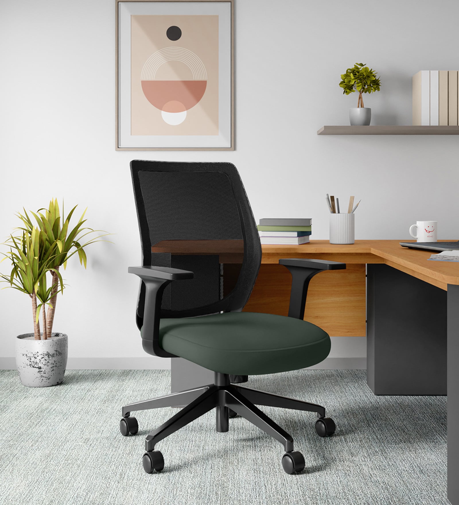 Curv Mesh Ergonomic Chair in Earthstone Finish Curv Mesh Ergonomic Chair in Earthstone Finish