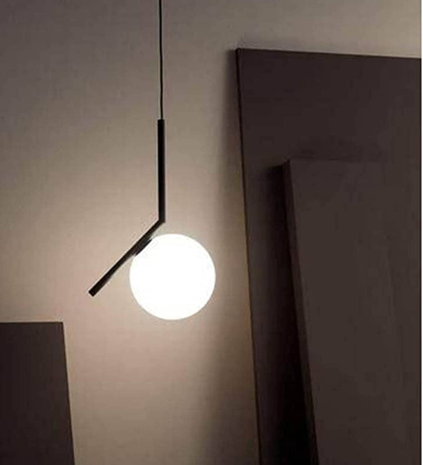 Curved Black Hanging Light