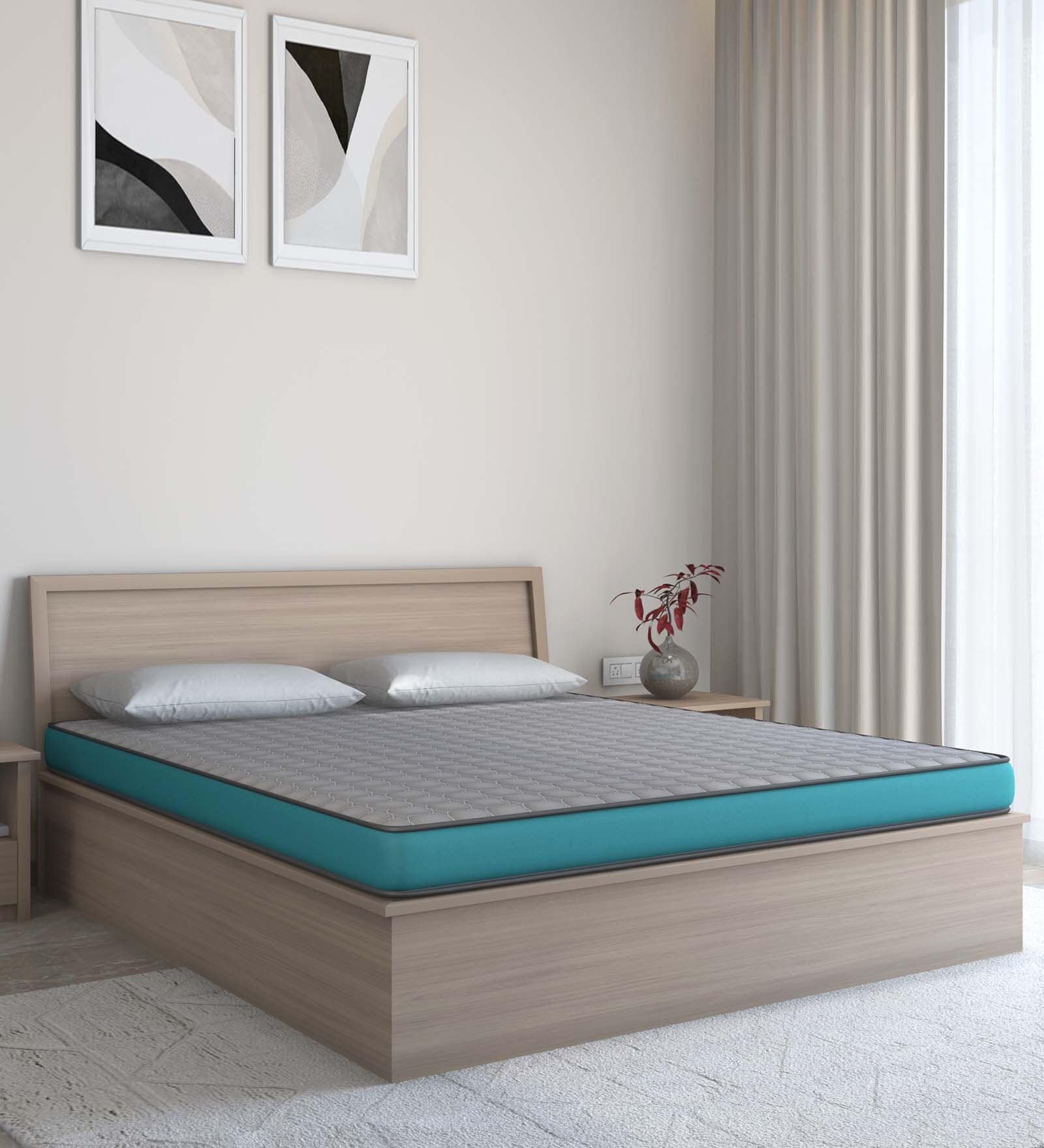 Buy Cushy Polymesh 5 inch Rebonded Foam Queen Size Mattress at 10 OFF