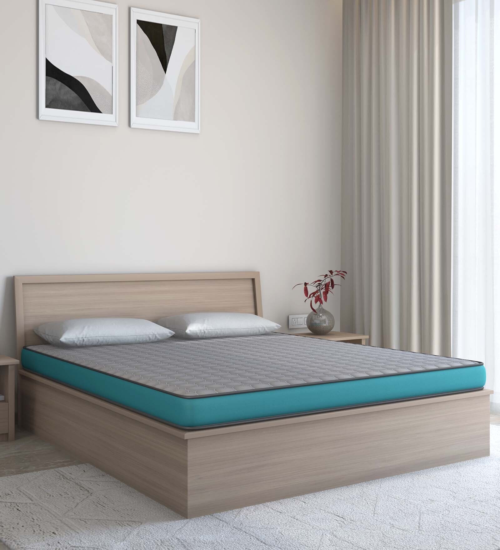 Buy Cushy Polymesh 5 inch Rebonded Foam King Size Mattress at 10 OFF