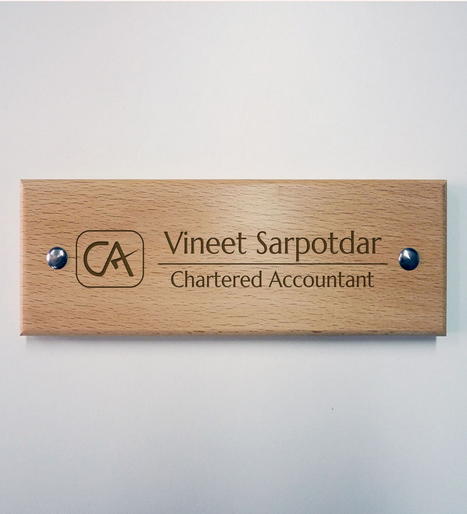 Buy Customizable Brown Steamed Beech Timber Chartered Accountants (CA