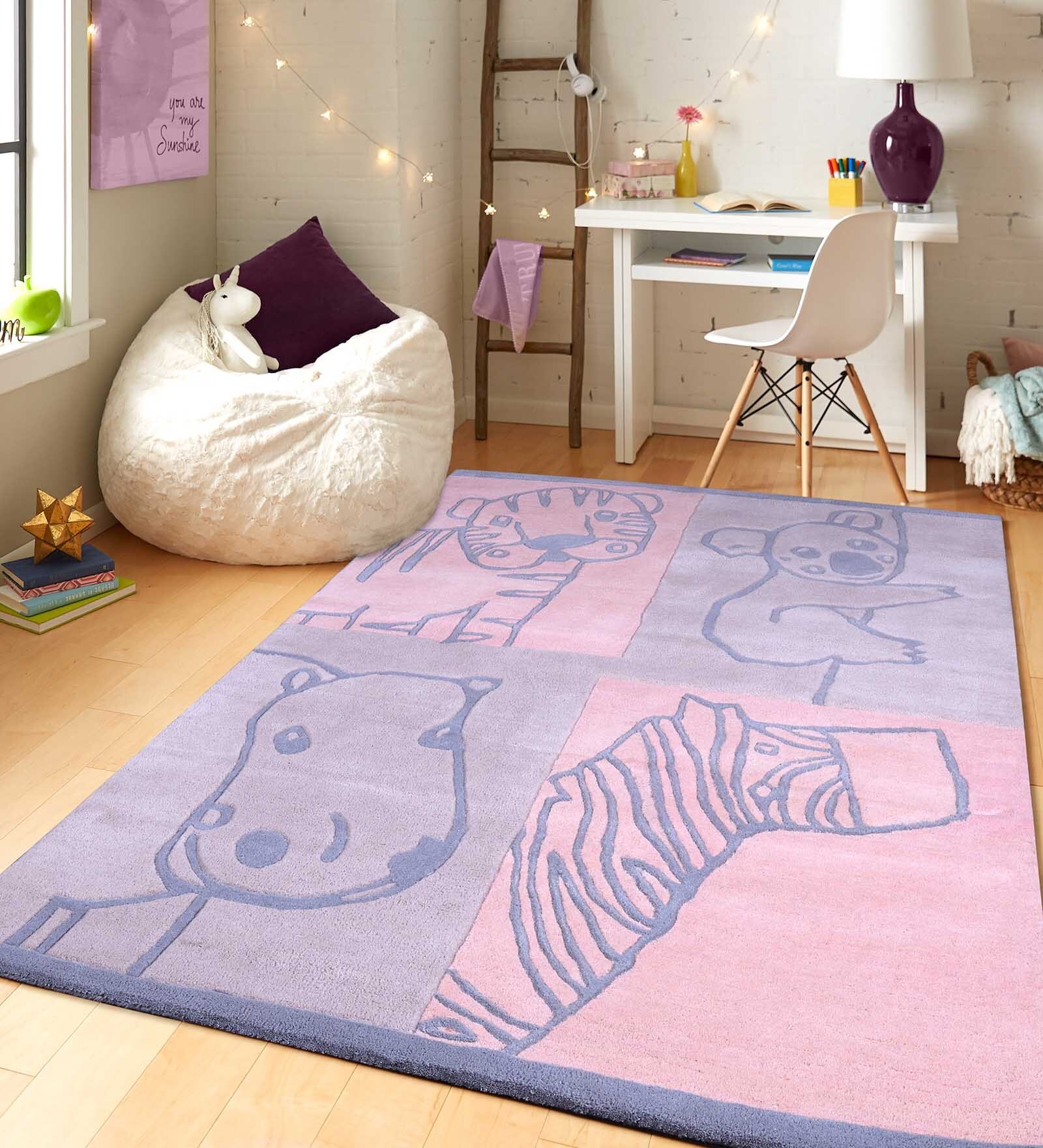 Cute Animals Carpet in Multicolour