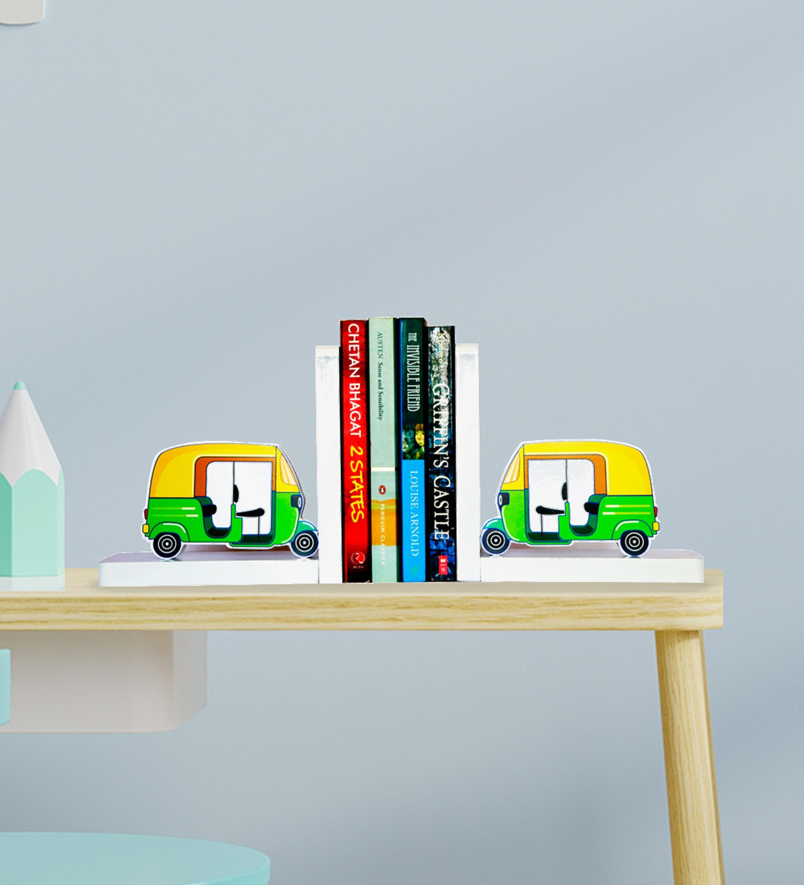 Cute Autoriksha Bookends