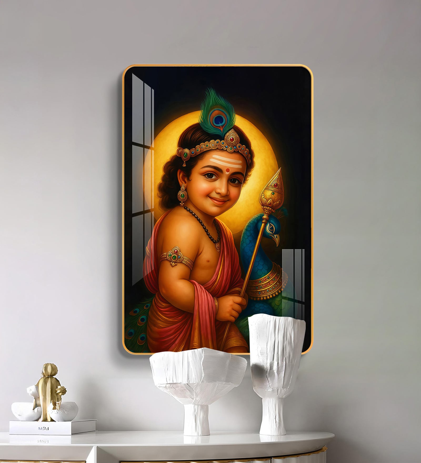 Cute Bala Murugan MDF Wood Acrylic Wall Art
