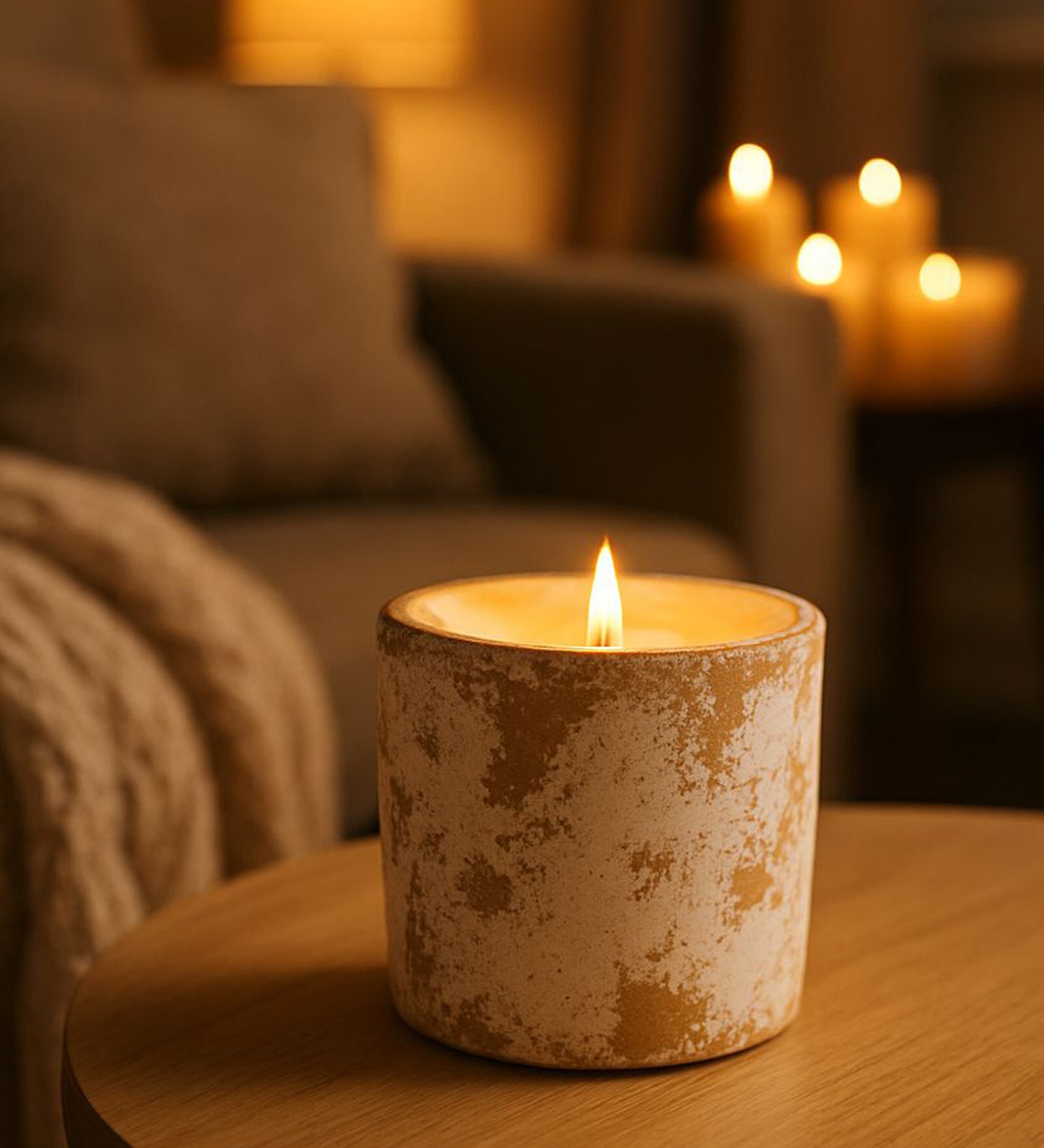 Cute Clay Candle Jar