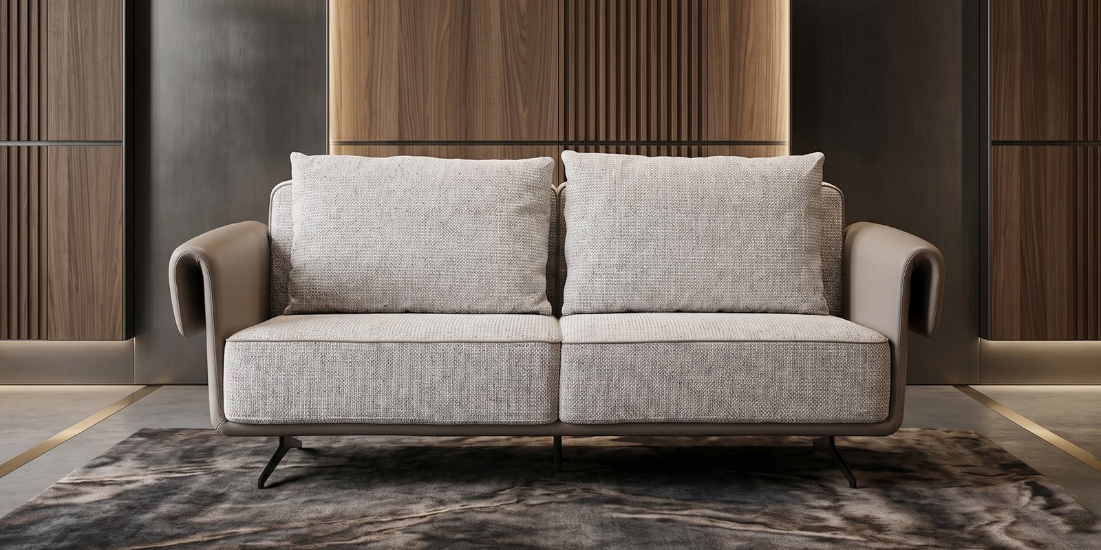 Cubix 3 Seater Sofa In White Color