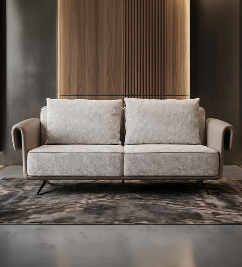 Cubix 3 Seater Sofa In White Color