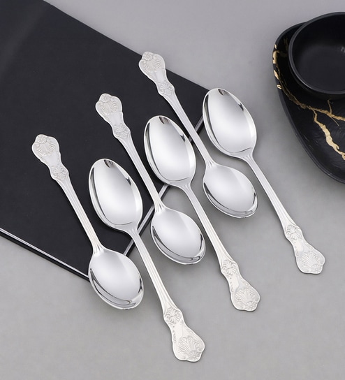 Set of 6-Fest 18/8 Stainless Steel Dessert Spoon