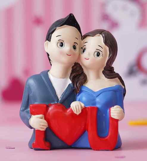 I Love You Couple Polyresin Showpieces