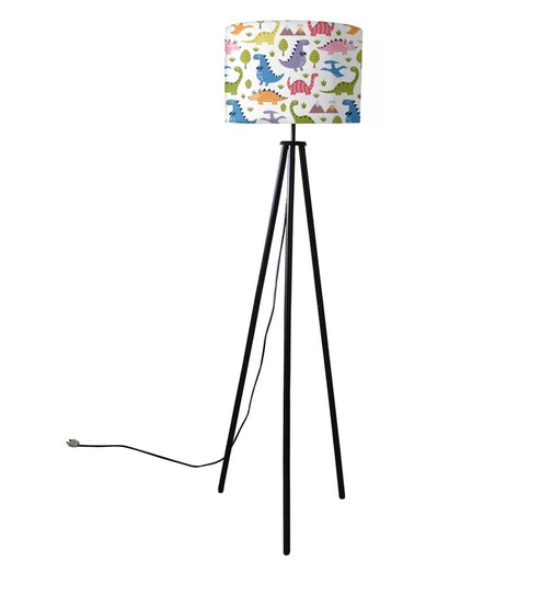 Buy Cute Dinosaur Designer Tripod Floor Lamp In Multicolour By