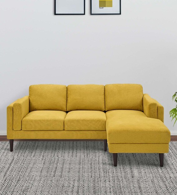 yellow 4 seater sofa