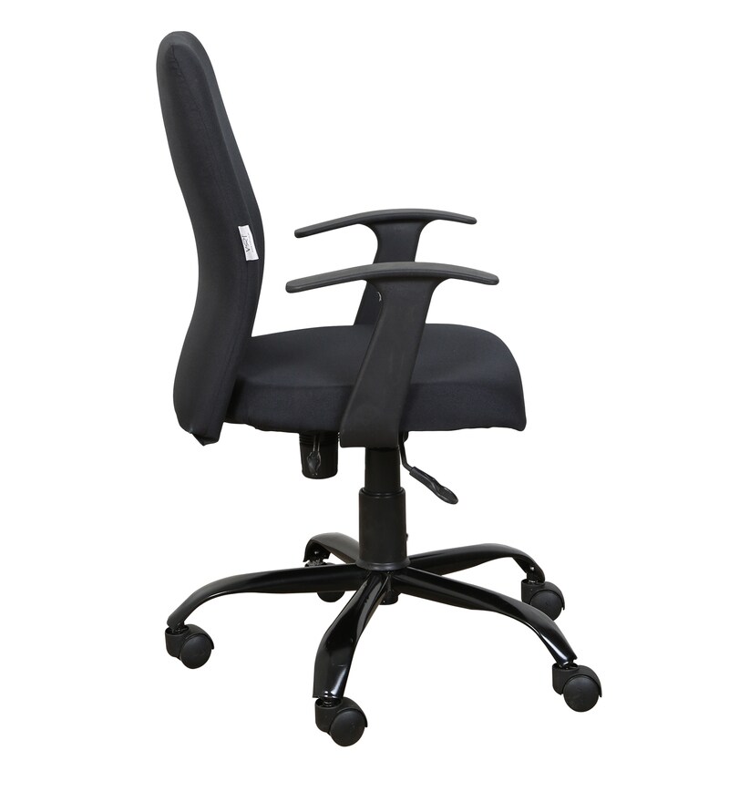 Buy Cube Ergonomic Chair in Black Colour By VOF Online Mid Back Ergonomic Chairs Ergonomic