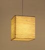 Cube (Large) Stainless Steel & Banana Fibre Pendant Hanging Light