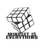 Cube Design With Mindset Text Metal Art Wall Decor