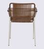Cube Metal Table and Chair Set in Tan & Cream Finish