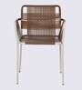 Cube Metal Table and Chair Set in Tan & Cream Finish