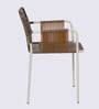 Cube Metal Table and Chair Set in Tan & Cream Finish