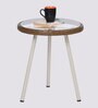 Cube Metal Table and Chair Set in Tan & Cream Finish