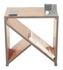 Cube Side Table In Teak Finish