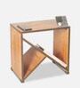 Cube Side Table In Teak Finish