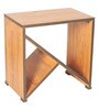 Cube Side Table In Teak Finish
