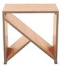 Cube Side Table In Teak Finish