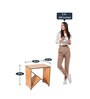 Cube Side Table In Teak Finish