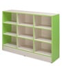 Cube Storage Unit in Oak and Green Colour