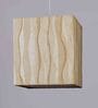 Cube Woven (Medium) Stainless Steel & Crushed Lokta Pendant Hanging Light