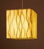 Cube Woven (Medium) Stainless Steel & Crushed Lokta Pendant Hanging Light