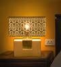 Cubelike Gold Concrete Shade Table Lamp with Gold Base
